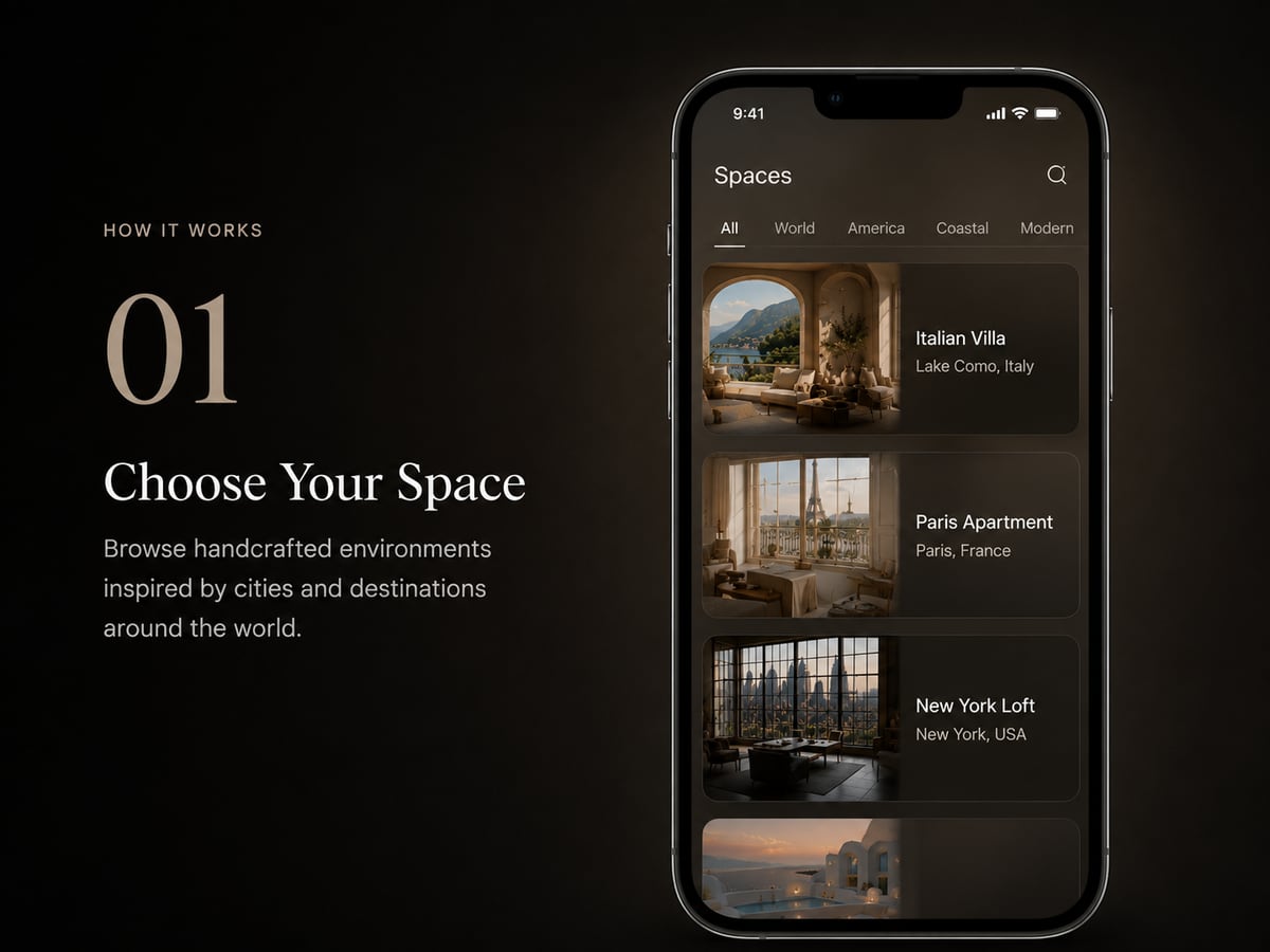01 — Choose Your Space